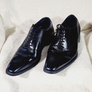 Stacy Adams Men's Handcrafted Leather Wingtips Oxford Dress Shoe Size 10.5 M